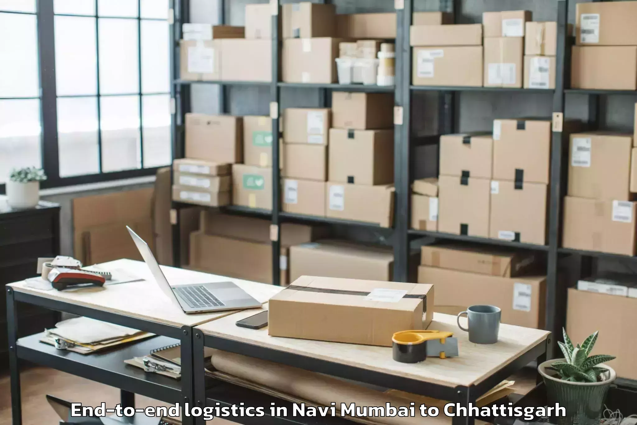 Professional Navi Mumbai to Mungeli End To End Logistics